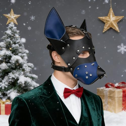 Máscara Steampunk para Perro con Orejas Puppy Full Face miniatura 7