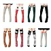 Bestjybt Girl Cartoon Animal Cat Bear Fox Cotton Over Calf Knee High Socks, 8 Pair