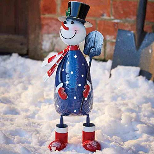 Three KingsSmart Garden Wobbling Hand Painted Christmas Character Stake Ornaments (Frosty)