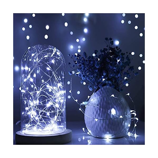 16 pack led fairy lights battery operated string lights 10 feet 30 led waterproof twinkle lights mason jar lights silver wire firefly lights for christmas party wedding patio… - image 8