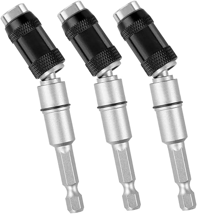 Bestgle 3 Pcs Pivot Drill Bit Holder Tip, 1/4 Inch Pivoting