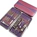OJIA 12pcs Stainless Steel Manicure Pedicure Set ,Travel & Grooming Set, Personal Care Tools, Nail Scissors Nail Clippers Kit with Leather Case