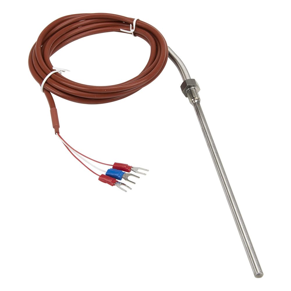 Sensor de temperatura PT100 con cable de gel de sílice de 2m y rosca M8 4