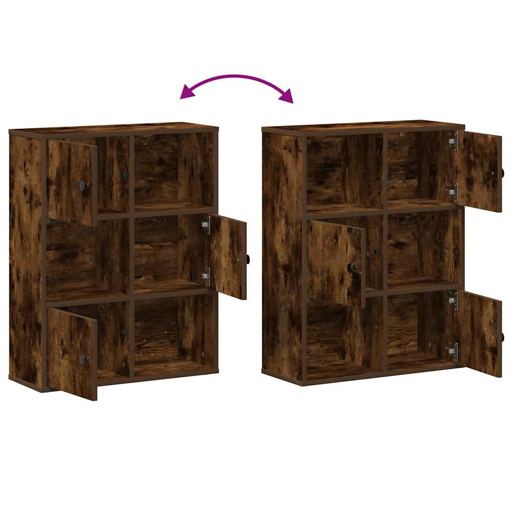 Generisch Bücherregal Räuchereiche 60x24x76,5 cm Holzwerkstoff,Möbel,Regalsysteme,Bücherregale Bücherschränke-860386