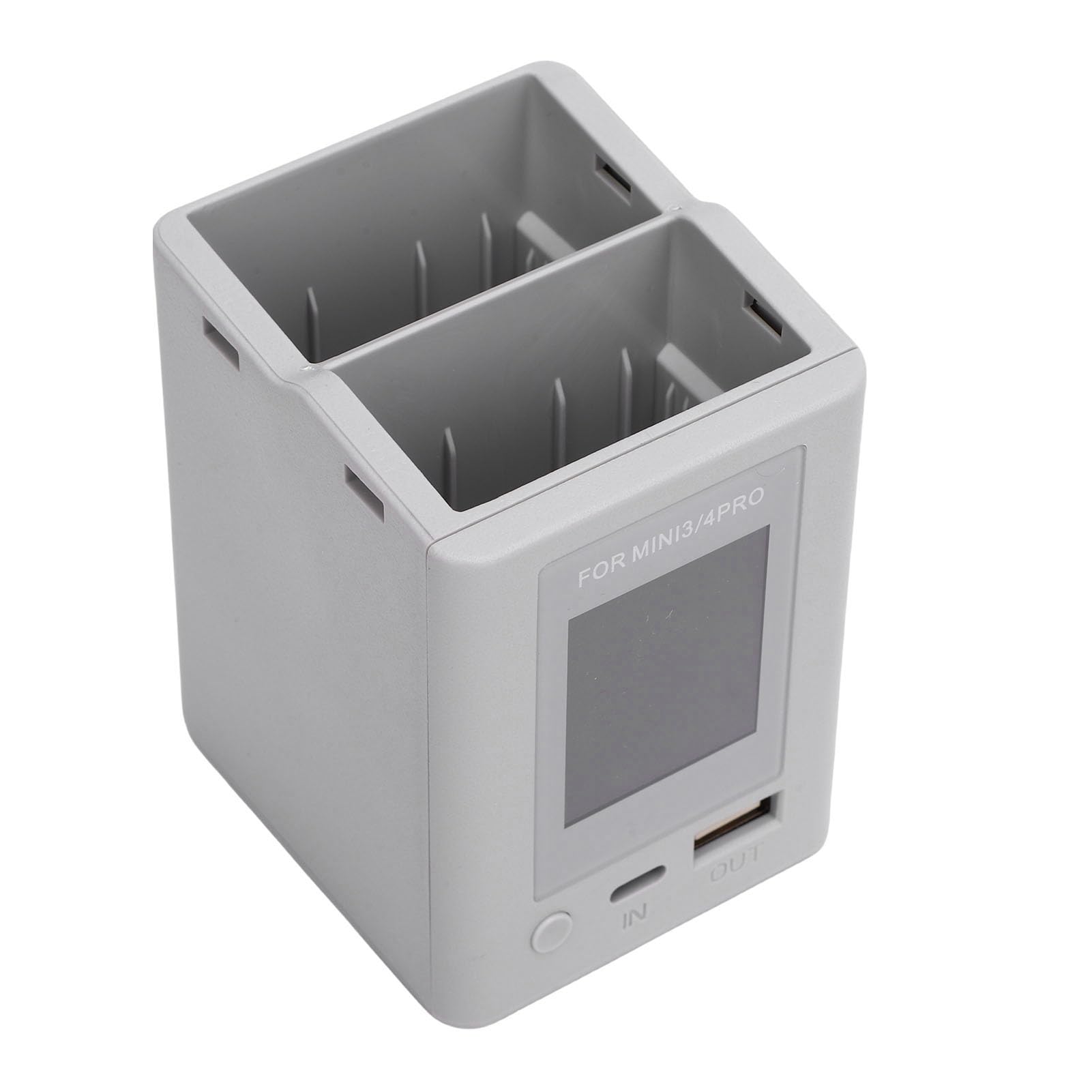 GOWENIC Drone Battery Charger Hub, 45W PD Station de Chargement Rapide avec écran LCD, pour Mini 3 3 Pro 4 Pro Drone Batteries, 2 Batteries Chargées Simultanément