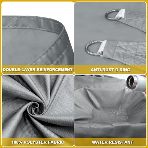 Mokani Sun Shade Sail for Garden, 3x4m Rectangle Sunscreen Awning Canopy, Waterproof Shade Sails with Accessories, 95% UV Block Sail Shades, Sun Shades for Garden Outdoor Patio Party Pergola Balcony - Image 2