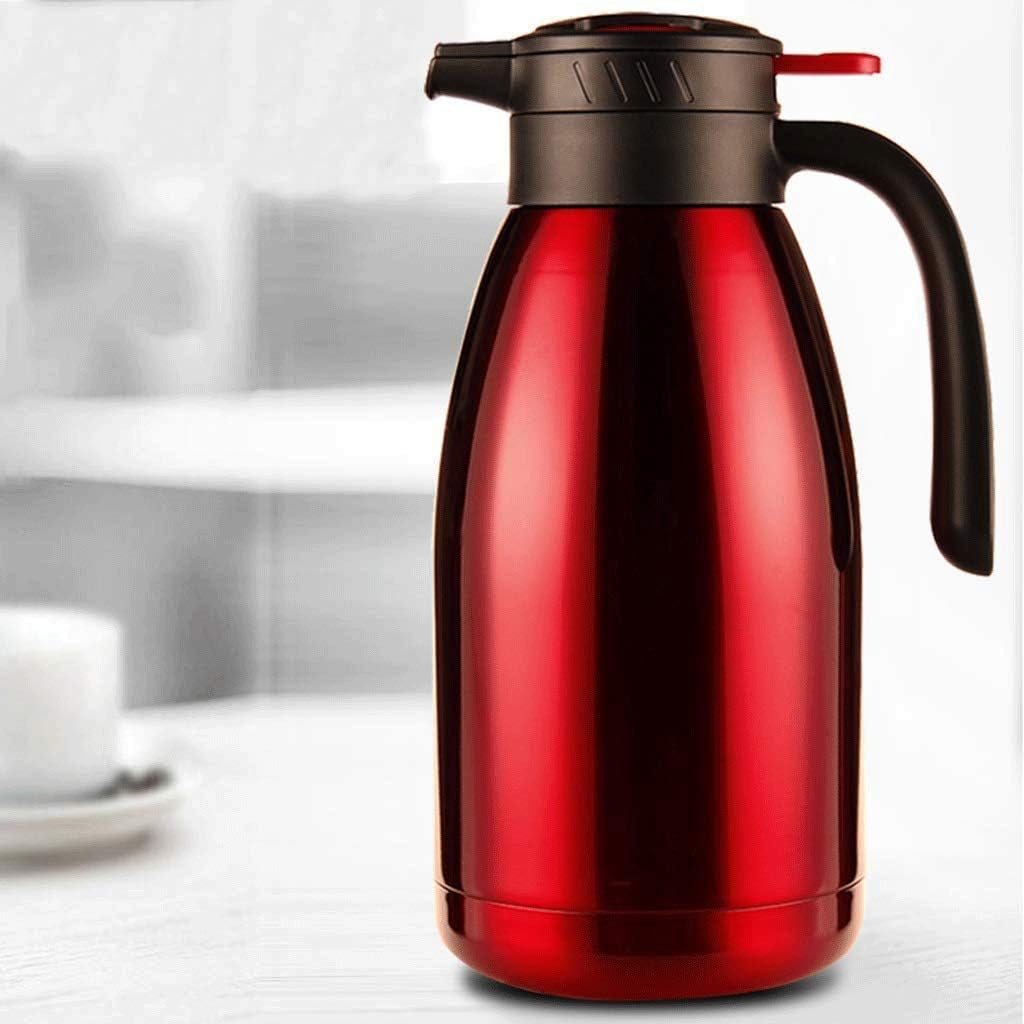 Insulation Kettle-Home Insulation Pot 2L Large Capacity 304 Stainless Steel European Vacuum Insulation Kettle(Gray)