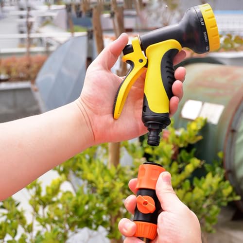 Aiweijia Pistola de Riego, Pistola de riego resistente, 10 Modos Ajustable Pistola de Agua,Pistola de Agua De Mano De Alta Presión para Limpieza de Automóvil/Riego del Césped, Baño de Mascotas - imagen 4