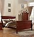 ACME Furniture Louis Philippe III Traditional Wood Sleigh King Bed in Cherry