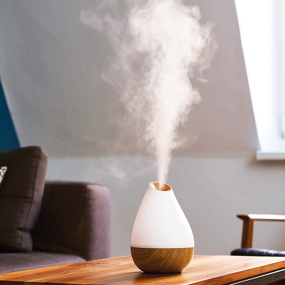 Promed Diffusore di Aromi Al-1300 Ws da 1300 Ml, Umidificatore ad Ultrasuoni da 1, 3 Litri, per Ambienti, Lampada Aromatica Elettrica, Design in Legno con 7 Colori, 16.3 X 28.2 X 16.3 Cm