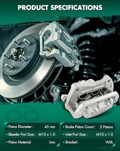 Image of SCITOO 19B3310 Front Left Disc Brake Caliper w /Bracket Fit For Infiniti For FX35 2006-2012,For Infiniti For FX37 2013,For Infiniti For FX45 2006-2008, Double Pistons