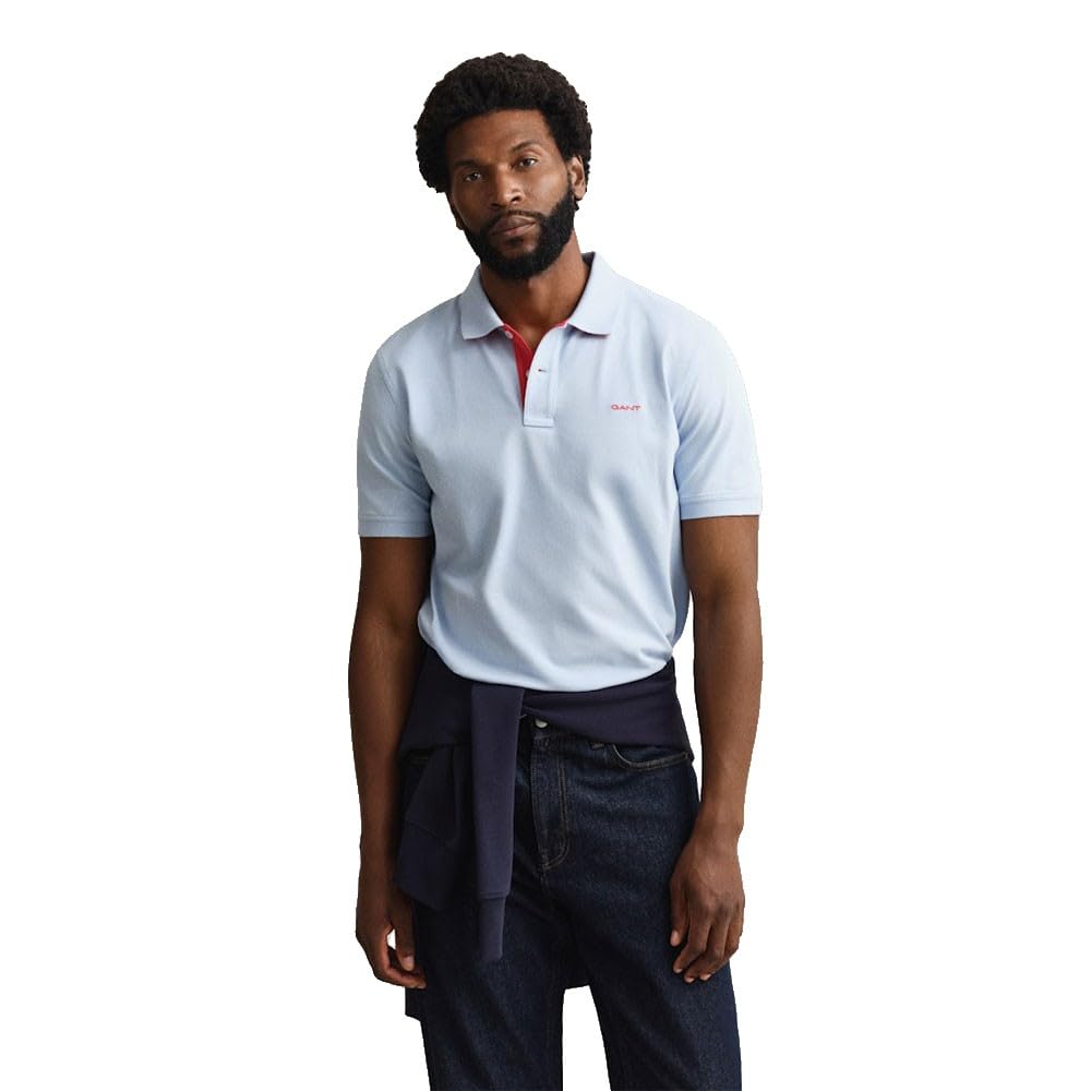 Gant Herren Reg Contrast Pique Ss Polo Polohemd