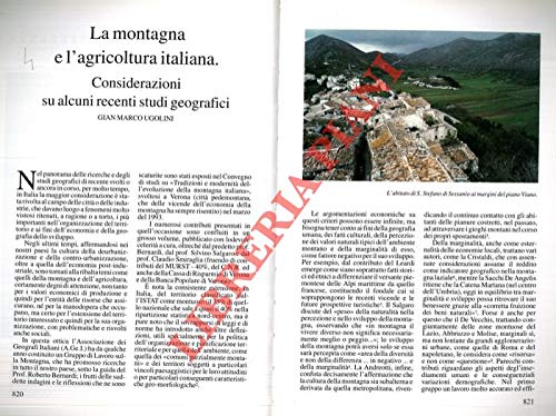 La montagna e l'agricoltura italiana. Considerazioni su alcuni recenti studi geografici.