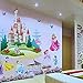 TYOLOMZ Adesivo murale castello principessa enorme Adesivo murale Ragazze Nursery Decor Home Art