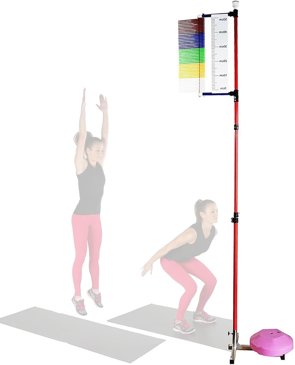 Probador de salto vertical, dispositivo de entrenamiento de altura ajustable para deportes de interior y exterior, equipo portátil de mejora del rendimiento