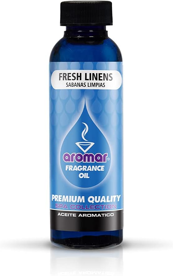 AROMAR Premium Fragrance Oil, Pack of 3 Fresh Linen 2oz. Bottles. Long Lasting Aromatic Scent, Fresh and Revitalizing Aromatherapy for Living Room, Bedroom, and Kitchen