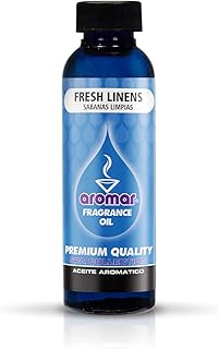 AROMAR Premium Fragrance Oil - Long Lasting Aromatic Scent - Fresh and Revitalizing Aromatherapy for Living Room, Bedroom, and Kitchen Essential Oils - Fresh Linens - 2oz fl oz Each - Pack of 4