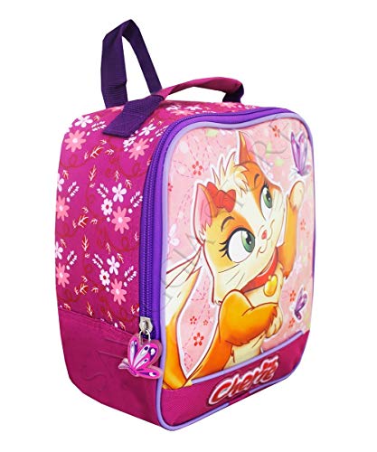Kit Mochila Gatinha Rodinhas Infantil Menina Escolar…