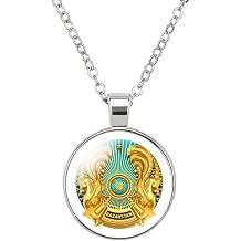 World Most Countries National Emblem Zinc Alloy Necklace Coat of Arms Pendant Necklace for Men Women