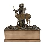 Perfect Memorials Large Deer Cremation Urn (400 Cu/in) - Cremation Urn for Human Ashes/Display at Ho