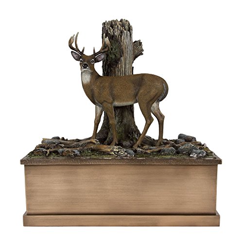 Perfect Memorials Large Deer Cremation Urn (400 Cu/in) - Cremation Urn for Human Ashes/Display at Home/Deer in The Forest/A Beautiful Tribute to Your Loved One