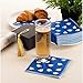 Graduation Napkins 100 Pack - 5 x 5 in Folded & 10 x 10 in Unfolded, 3-Ply Blue & White - Bulk Cocktail Napkins for Graduation Party with Cap Design