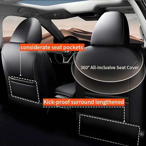 Image of AOMSAZTO Car Seat Cover Fit for Nissan Altima 2019 2020 2021 2022 2023 2024 2025 (S SV SR Platinum) Full Set Customized Faux Leather Seats Cover Black