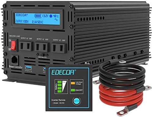 Amazon.co.jp: EDECOA インバーター 正弦波 2000W インバーター 12v 