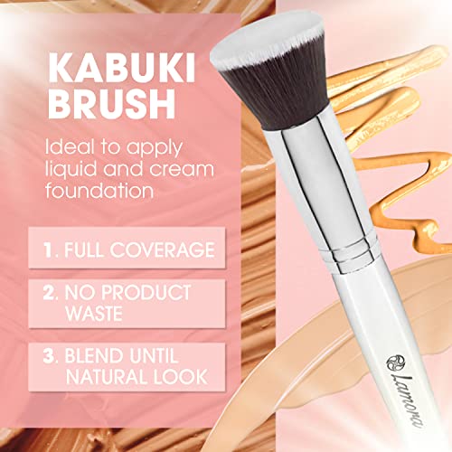Foundation Blush Powder Brush Set - Eyeshadow Kabuki Brushes, 6 Piece Essential Makeup Brush Kit - Top Choice Premium Quality Synthetic Bristles #TOP1