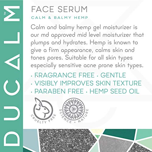 Ducalm Calm And Balmy Hemp Seed Oil Facial Serum | Hydrating Gel For Glowing Skin With Hyaluronic Acid, Squalane, And Glycerin #TOP1