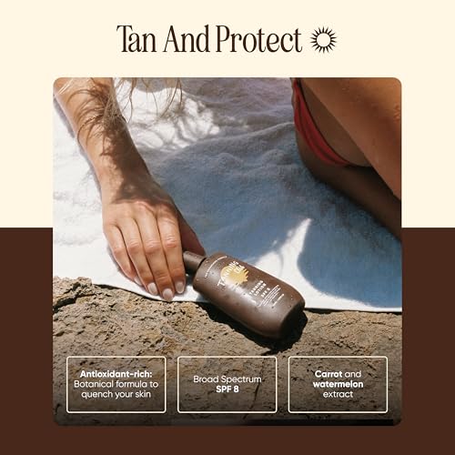 Tanning Club - Tanning Lotion SPF 8 - Hydrating Sun Care with Beta-Carotene, Green Tea, and Aloe - Water and Sweat Resistant (80 Minutes) - 150 ml - Thumbnail 4