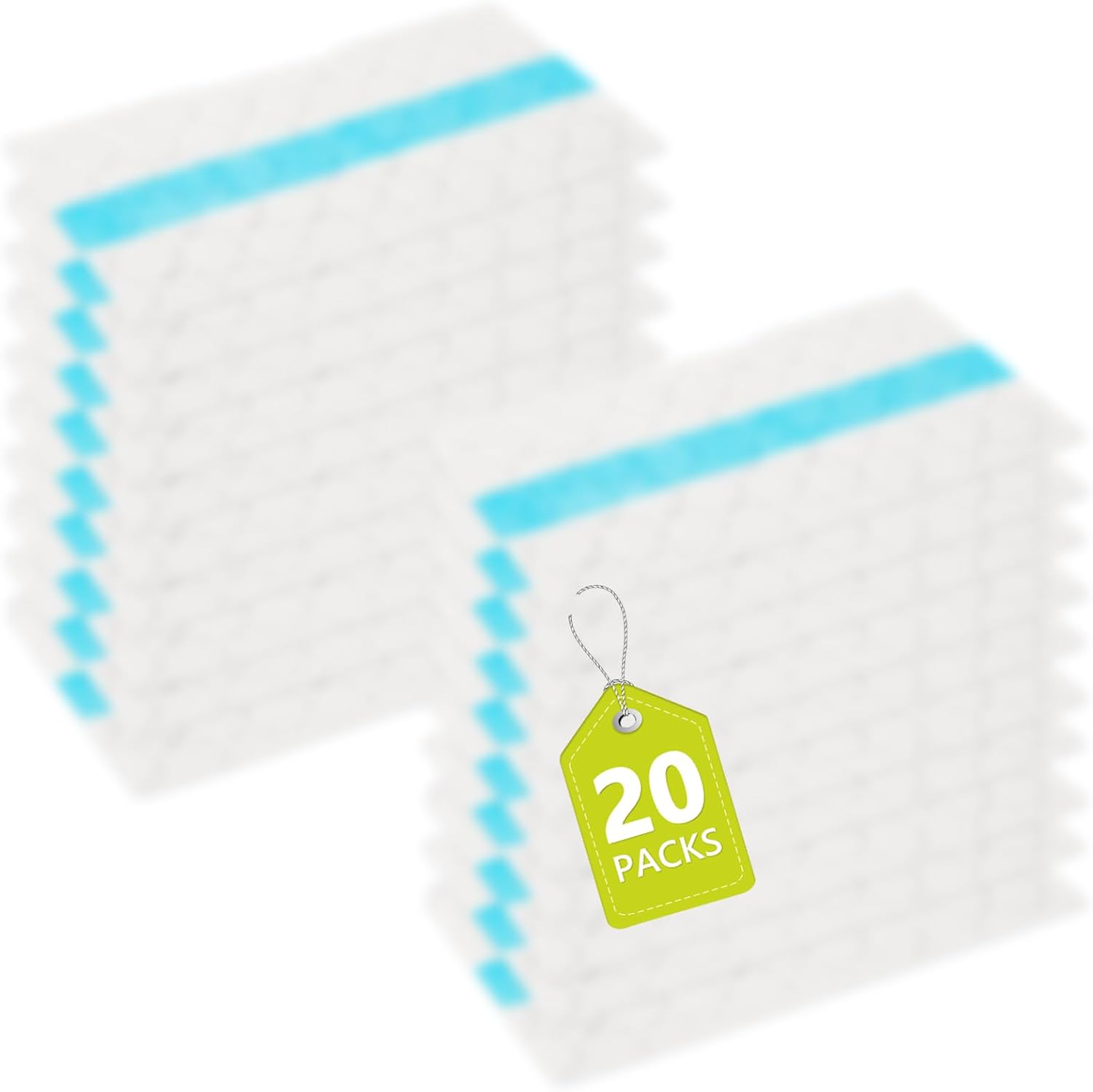 20Pcs Vacmop Replacement Pads Compatible with Shark Vac Mop VM250 VM251 VM252 VM200 VM190 VC205 QM250 VM200P12, Part No:VMP30 VMP10 VMP16, Disposable Vacuum Mopping Pad Refills for Hard Floor Cleaning
