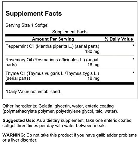 Peppermint Oil with Rosemary and Thyme - Enteric Coated