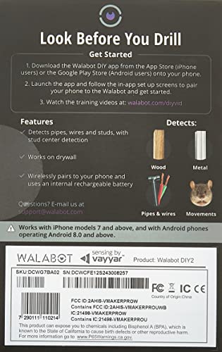 WALABOT DIY 2 - Advanced Wall Scanner/Stud Finder - for Android & iOS Smartphones