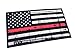 Tattered 3.75x2.6" Thin Red Line United States Flag Tactical Firefighter Emt Paramedics 3m Reflective Decal Sticker