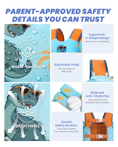 Image of Gogokids Puddle Float Jumper 24-66 Pounds, Toddler Swim Vest Kids Floaties