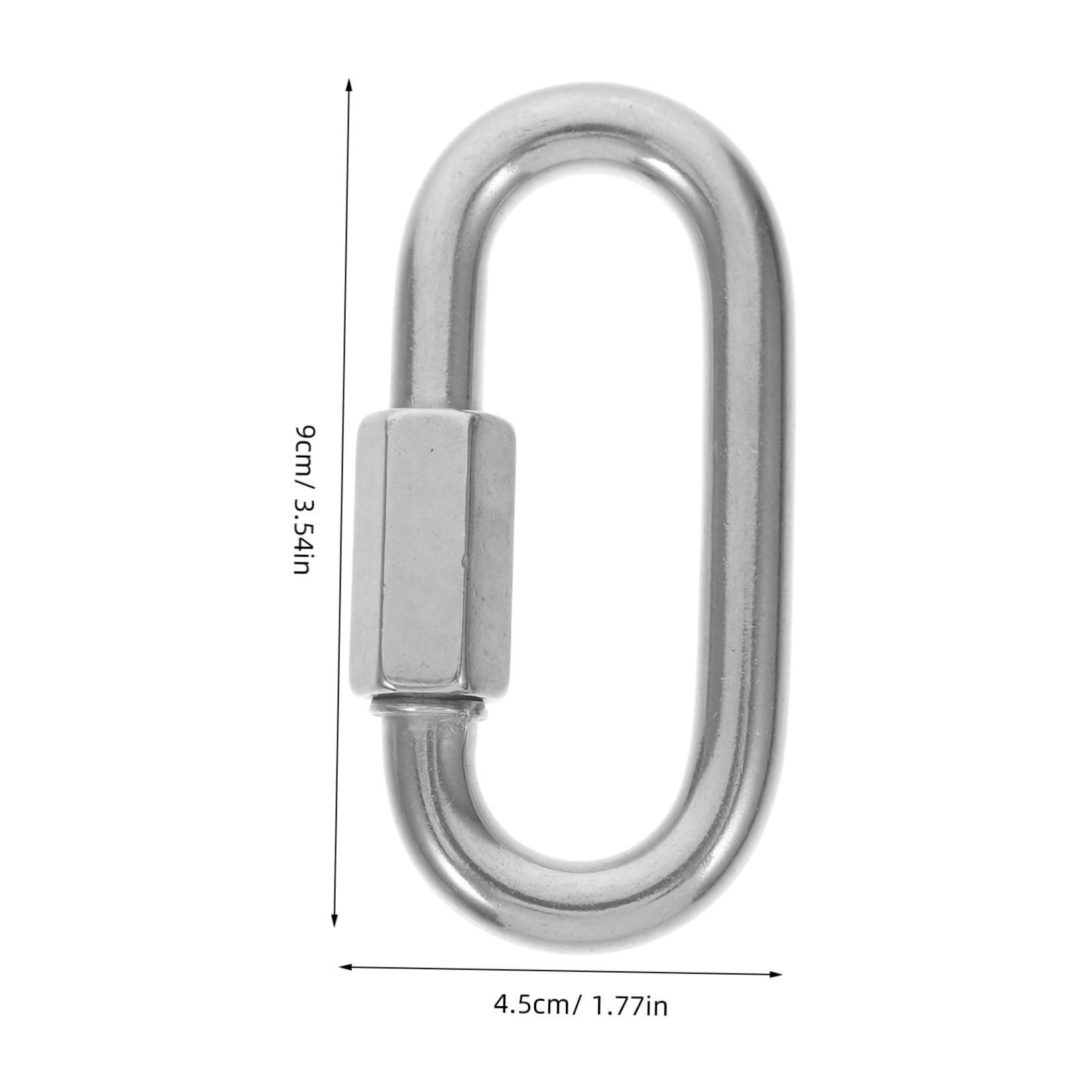 10piezas Conectores De Cadena De Acero Inoxidable Mosquetón d Rápido y Seguro Para Equipos De Exterior Para Acampar y Actividades Al Aire