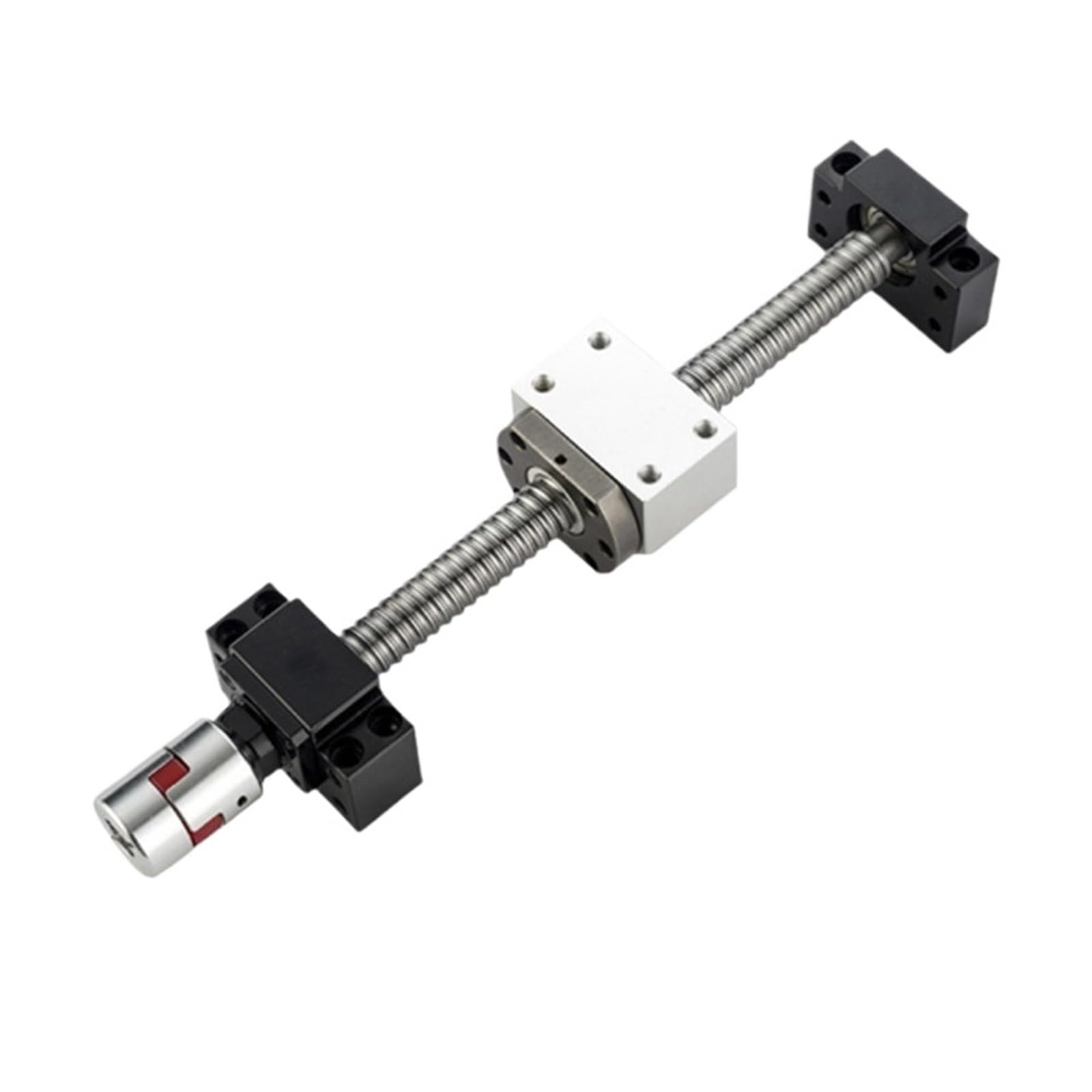 Zestaw śrub pociągowych trapezowych, śruba kulowa z nakrętką, 1 zestaw śrub kulowych RM2505 SFU2505 z metalową nakrętką i śrubą kulową + BKBF20 + DSG25H + sprzęgło (550 mm)