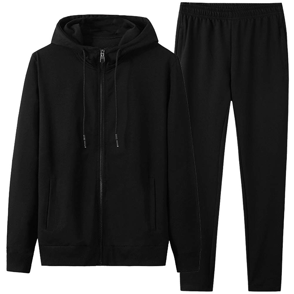 amropi Tuta Uomo Felpa con Cappuccio e Lunghe Pantaloni Tute da Ginnastica Full Zip Sportiva