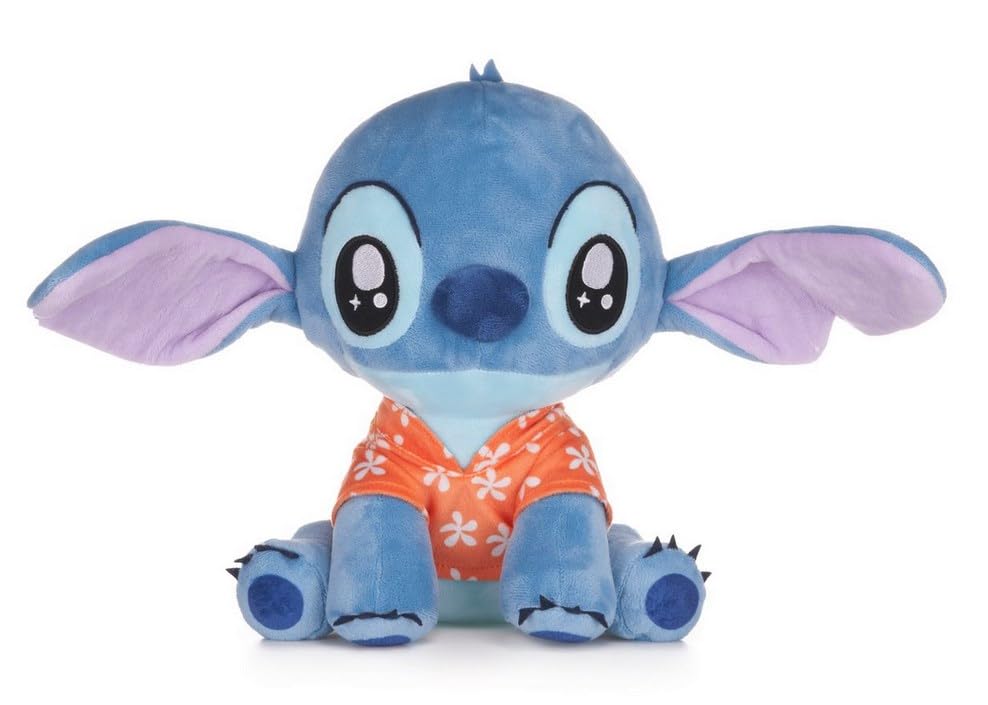 Sitting Stitch Plush Toy 10" Hawaiian Shirt Soft Toy Orange Shirt Stitch