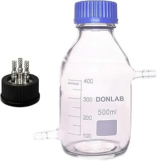 DONLAB MCD-20L3 Borosilicate Glass 20000ml/20L Round Media Bottle Pagoda-Nozzle Shunt-Type Reagent Bottle With M-3-Pipe Mobile Phase Cap GL45