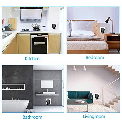 Neatmaster Dual Microchip Ultrasonic Pest Repeller Mice Control Variable Electromagnetic Insect Repellent Reject Rodent Bed Bug Mosquito Ant Fly Cockroach Spider and More, Black