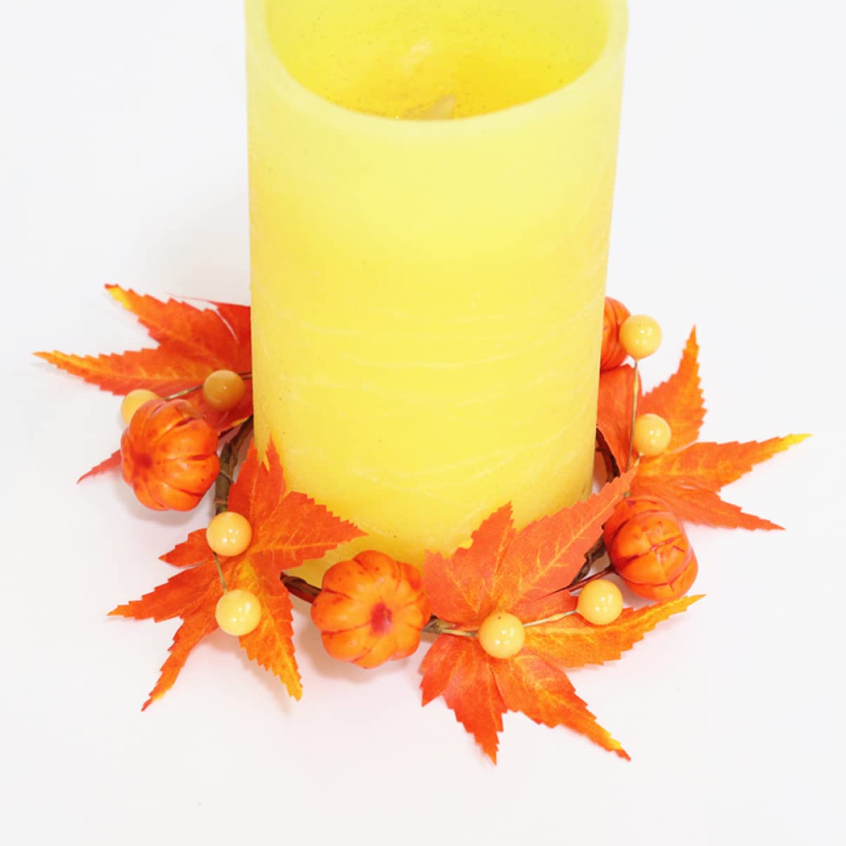 Cabilock 4 Juegos De Velas De Halloween con Forma De Y Hojas De Arce para Decoración De Fiestas De Navidad Y Acción De Gracias (4 Unidades)