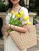 Women's Straw Shoulder Bag Large Rattan Woven Totes Summer Travel Beach Handbag Handmade Top Handle Purse