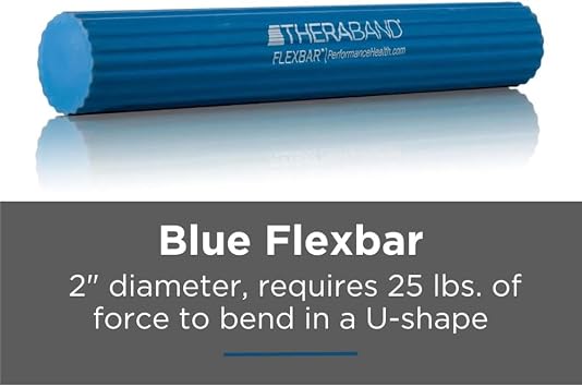THERABAND FlexBar, Physical Therapy, Flex Bar, Elbow, Exercise, Twist, Blue | Tennis elbow therapy bar that helps relieve tendonitis pain and improve grip strength