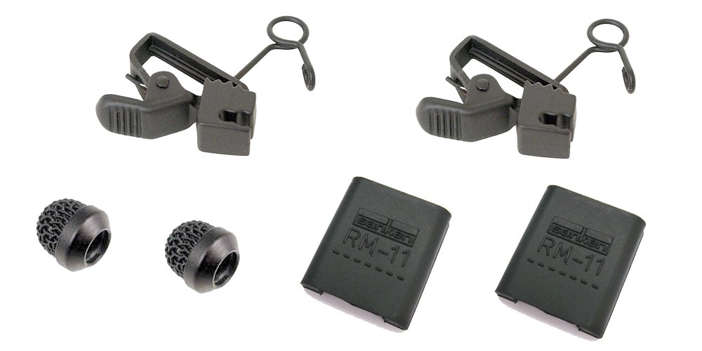 COS-11 Lavalier Accesories Bundle - 6 Items: (2) WS-11 Windscreens (2) HC-11 Clips & (2) RM-11 Rubber Mounts