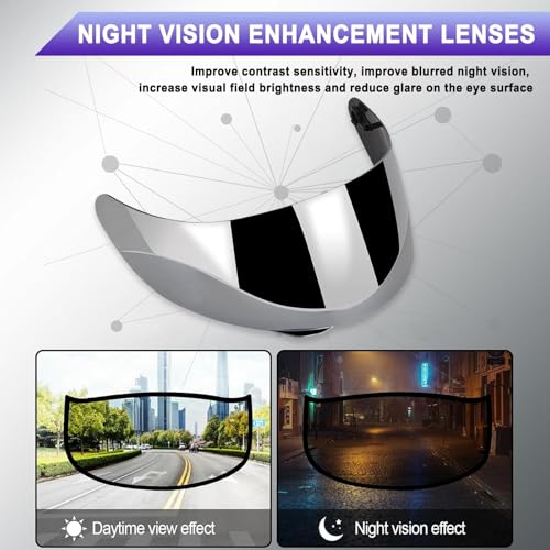 Visière Casque Moto HJ-26ST Remplacement Écran Résistant