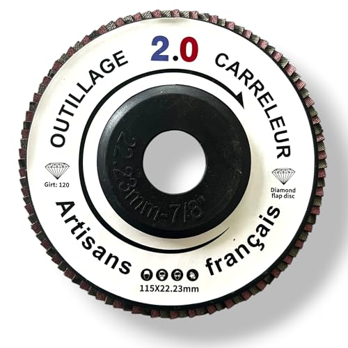 Disque Diamant à Lamelles 115mm - Coupe & Finition Carrelage, Grès Cérame, Pierre - Outillage Carreleur 2.0 (Grain 120)