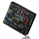 FRMARCH Teen Boys Wallet - Cool Wallet for Boys Video Game Design Slim Leather Bi-Fold with Coin Pocket Credit ID Card Cash Holder ID Window Black Purse for Teens Youth Men Teenager