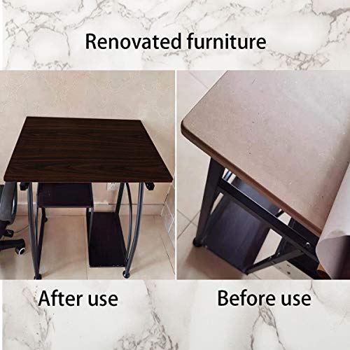 Bayya Dark Brown Walnut Wood Grain Paper Waterproof Peel And Stick Wallpaper Black Walnut Decorative Furniture Sticker For Kitchen Cabinet Door Table Floor Shelf Drawer Liner Self-Adhesive Film #TOP5